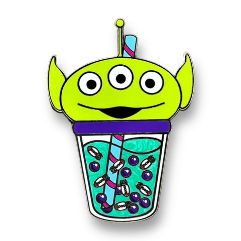 Cute Alien Boba Enamel Pin - Artistic Flavorz
