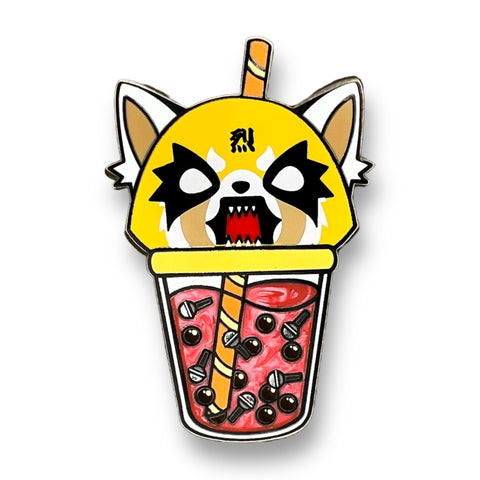 Cute Angry Panda Boba Enamel Pin - Artistic Flavorz
