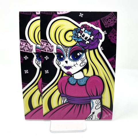 Day of the Dead Alice 4x6 Postcard - Artistic Flavorz