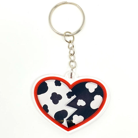 Dalmatian Dame Heart Acrylic Keychain - Artistic Flavorz