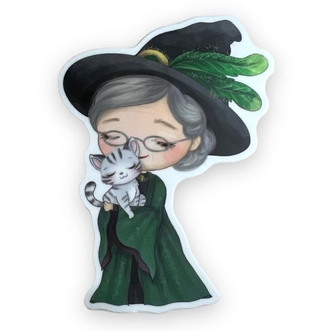 Transforming Professor with Kitty Sticker (#676) - Artistic Flavorz