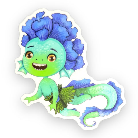 Young Sea Monster Sticker (#543) - Artistic Flavorz