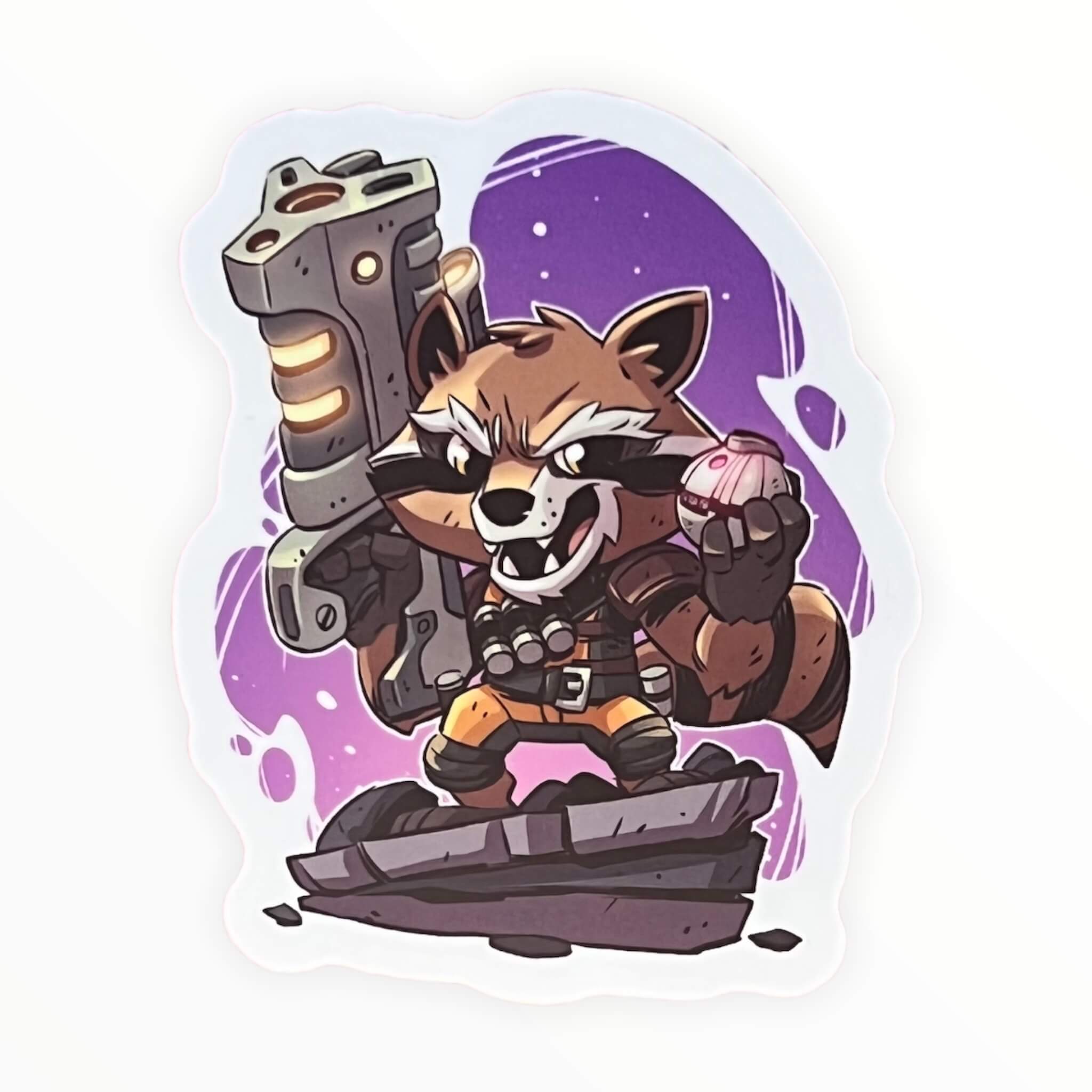 Crazy Raccoon Sticker (#353) – Artistic Flavorz