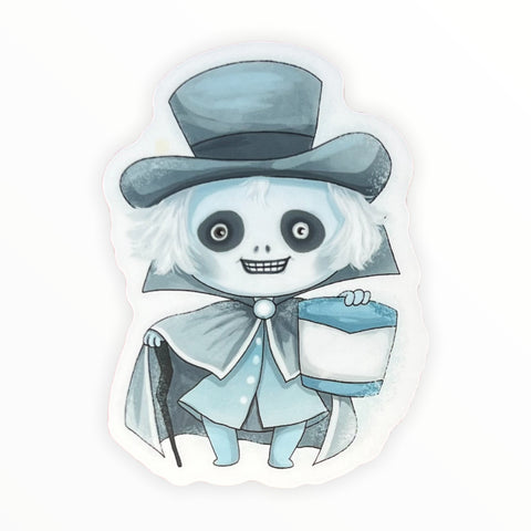 Hat Ghost Sticker (#436) - Artistic Flavorz