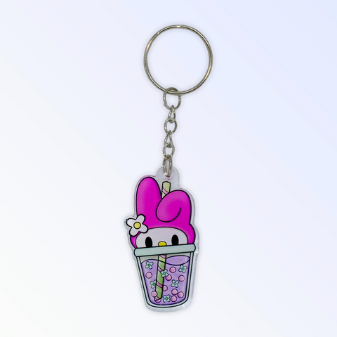 Cute Melodious Boba Acrylic Keychain - Artistic Flavorz