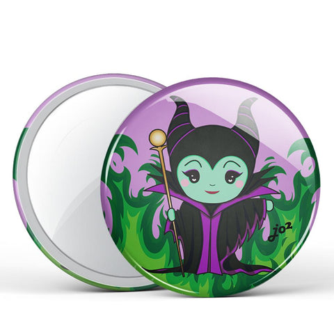 Chibi Evil Mistress Button Mirror - Artistic Flavorz