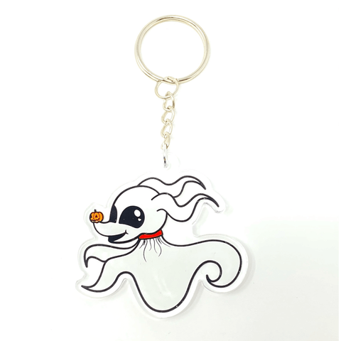 Ghost Dog Acrylic Keychain - Artistic Flavorz