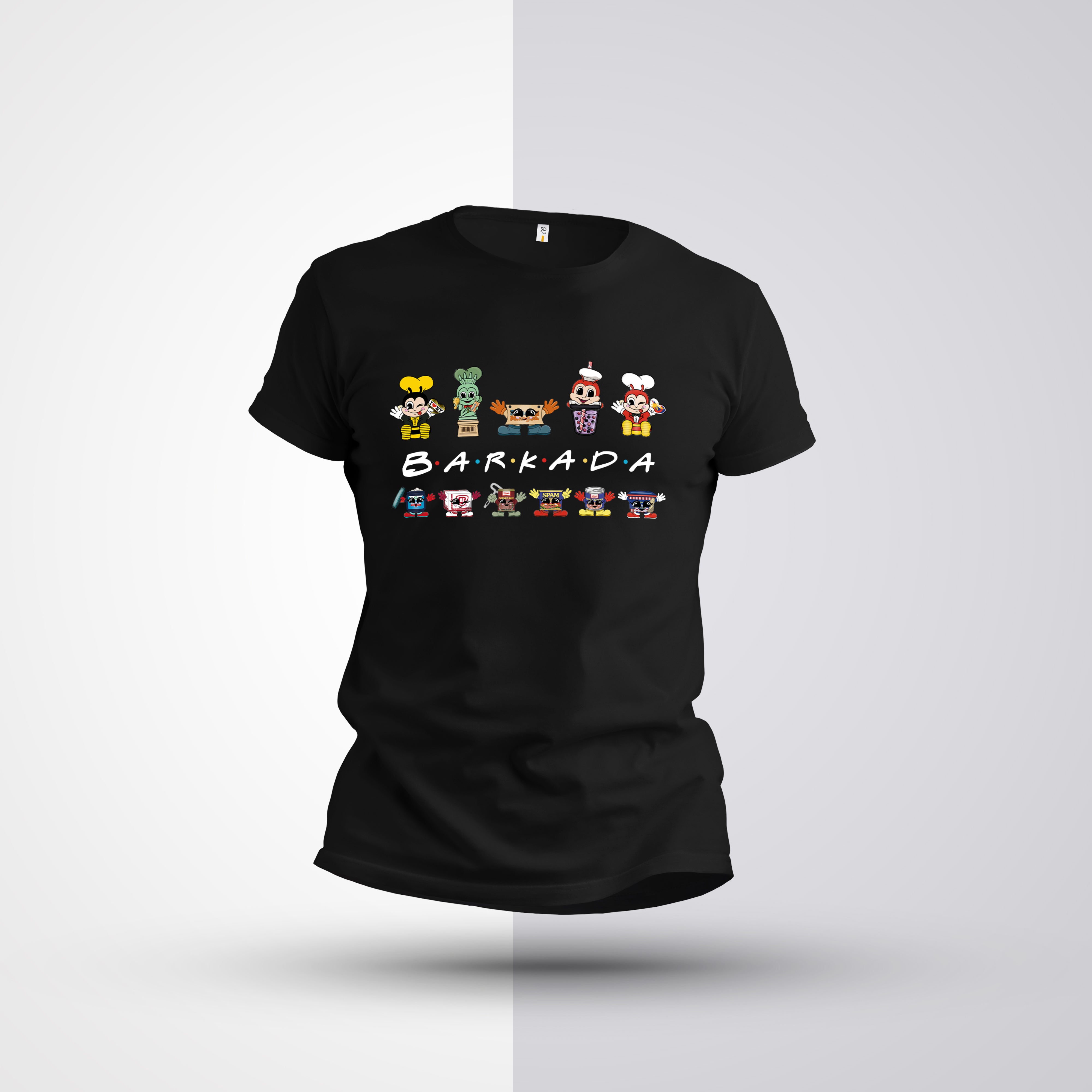 Kpop BT21 Animal Boys Black T-Shirt | Cute Character Tee