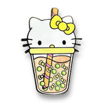 Cute Sister Kitty Boba Enamel Pin - Artistic Flavorz