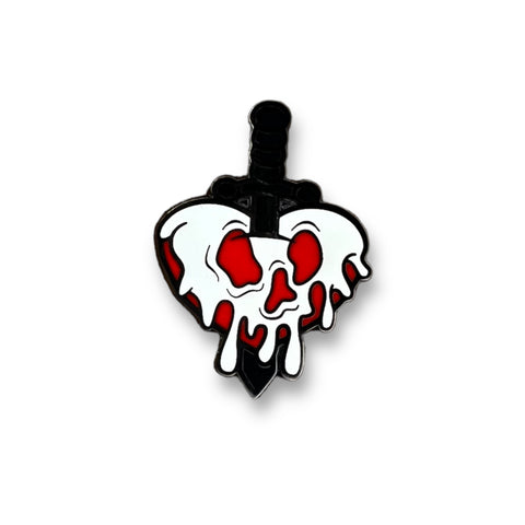 Original Death Poison Heart Dagger Enamel Pin - Artistic Flavorz