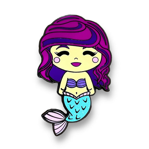 Purple/Turq Mermaid Enamel Pin - Artistic Flavorz
