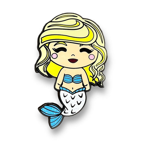 Curious Cutie Mermaid Enamel Pin - Artistic Flavorz
