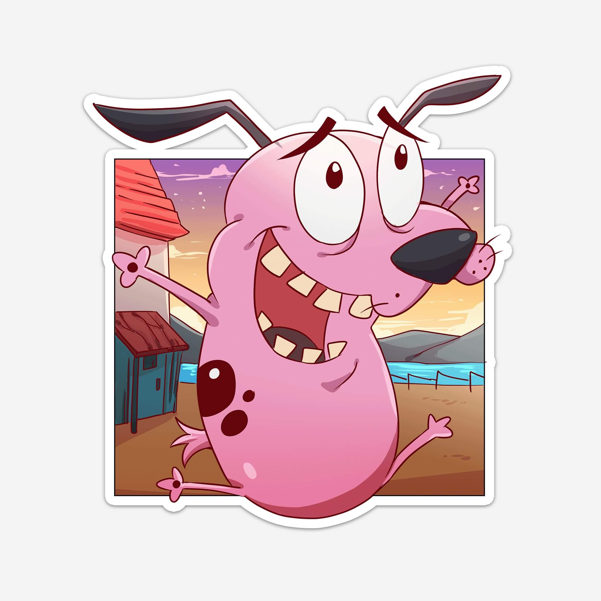 Coward Dog Sticker (#786) - Artistic Flavorz