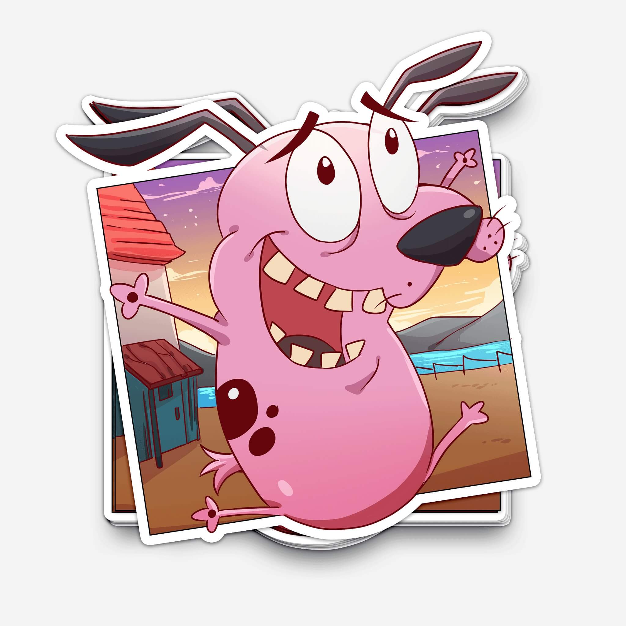 Coward Dog Sticker (#786) - Artistic Flavorz