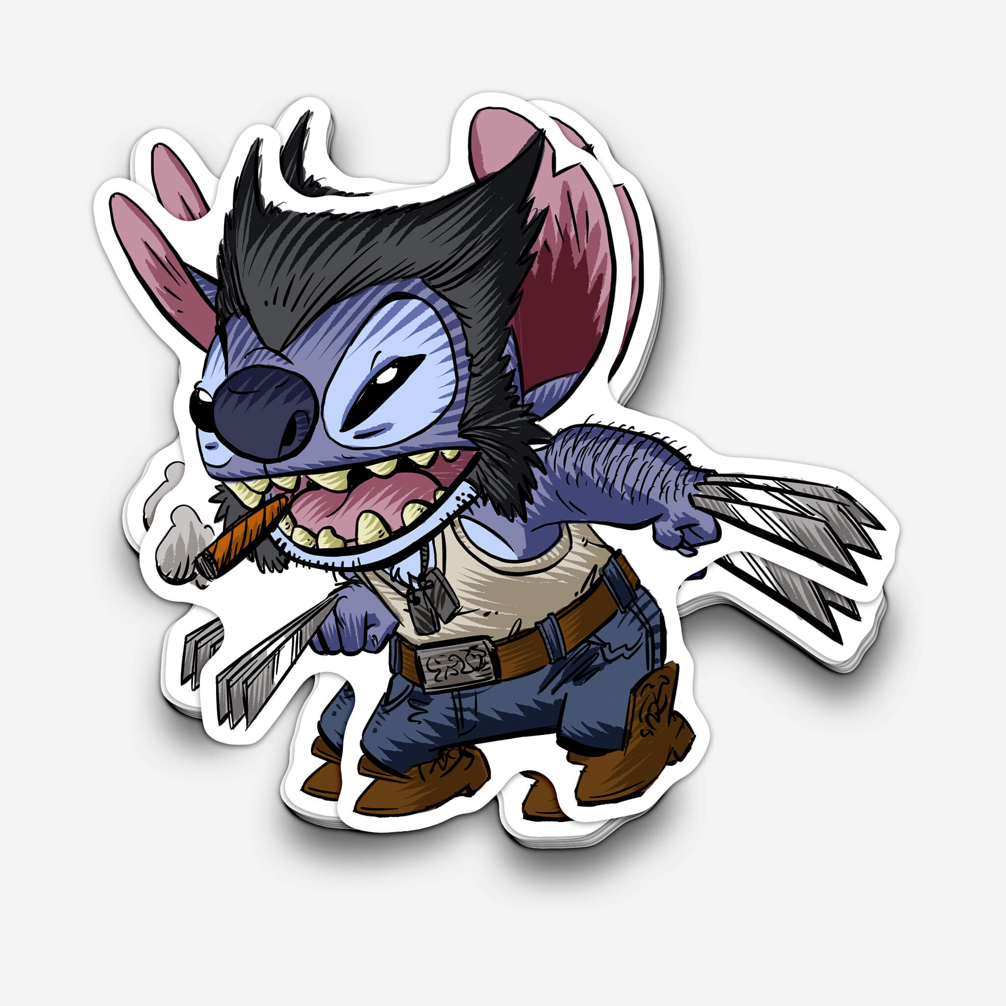 Favorite Experiment Claw Hands Sticker (#958) - Artistic Flavorz