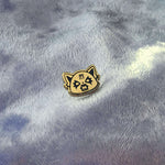 Gold Angry Panda Mini Enamel Pin - Artistic Flavorz