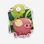 Alien Robot Dog Sticker (#818) - Artistic Flavorz