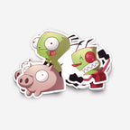 Alien Invaders Peeker Sticker (#1174) - Artistic Flavorz