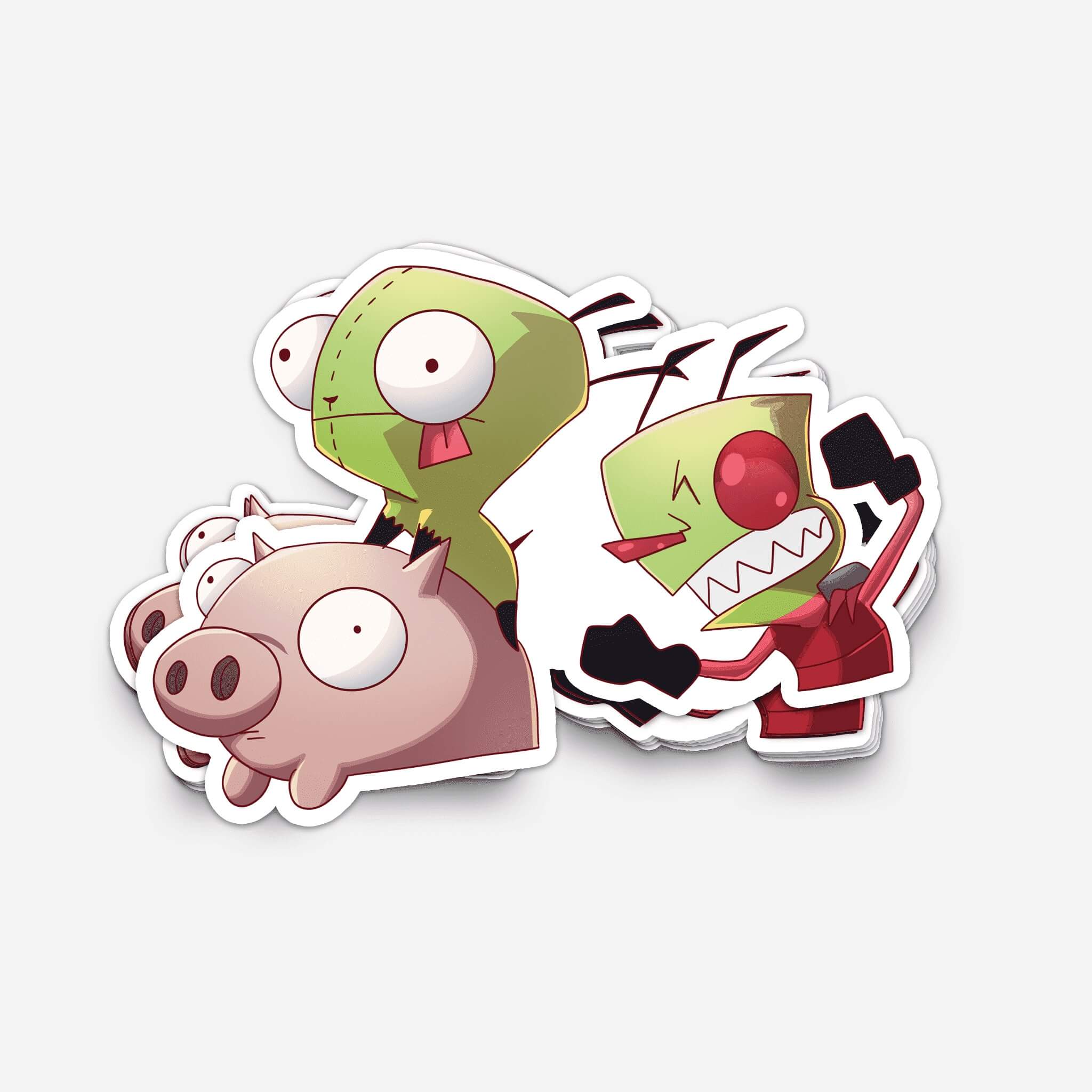 Alien Invaders Peeker Sticker (#1174) - Artistic Flavorz