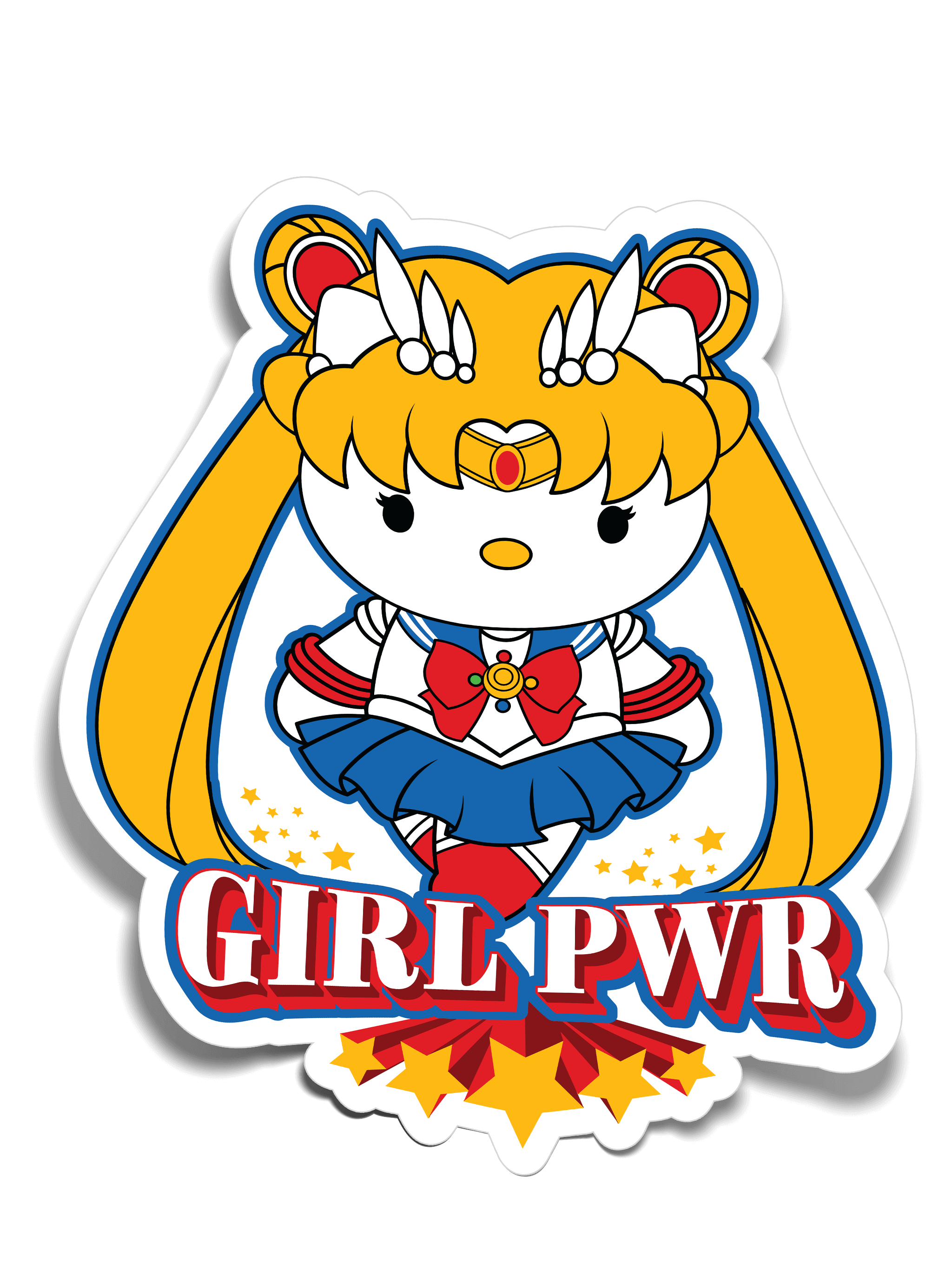 Girl Pwr Sailor Kitty Sticker (#1628) - Artistic Flavorz