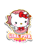 Girl Pwr Pink Kitty Sticker (#1603) - Artistic Flavorz