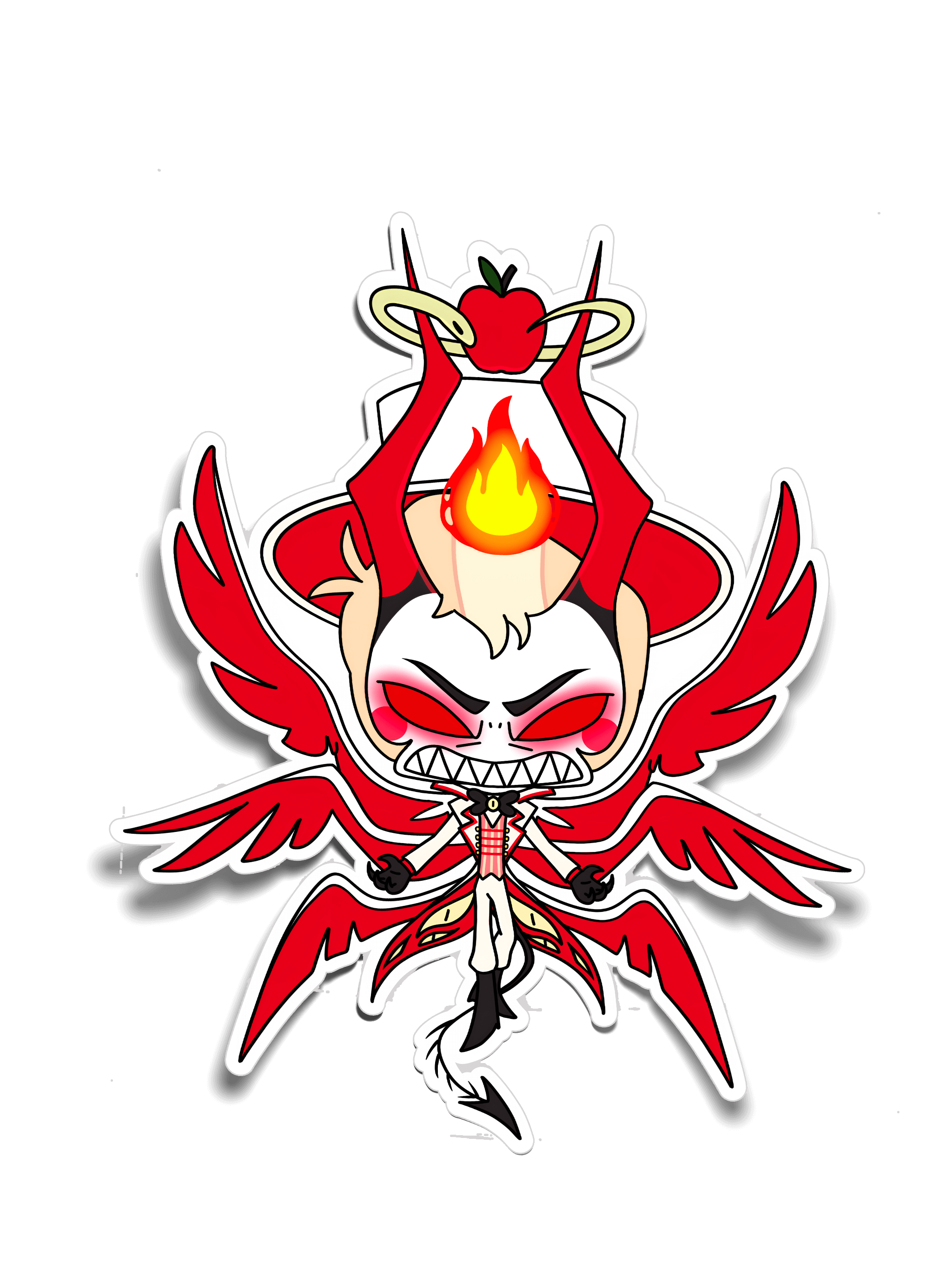 HH King of Hell Angry Sticker (#1299) - Artistic Flavorz