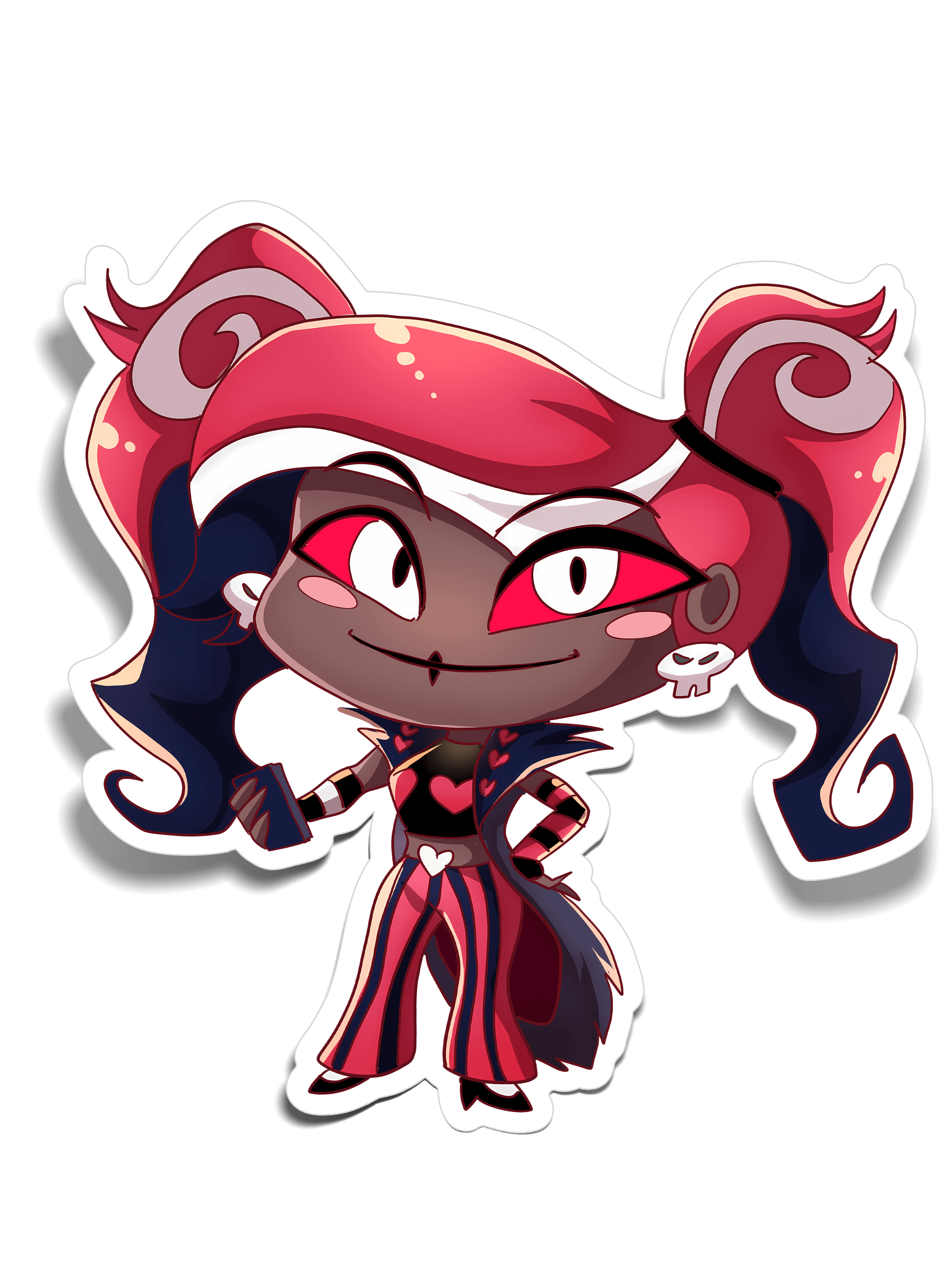 HH V Heart Girl Sticker (#1643) - Artistic Flavorz