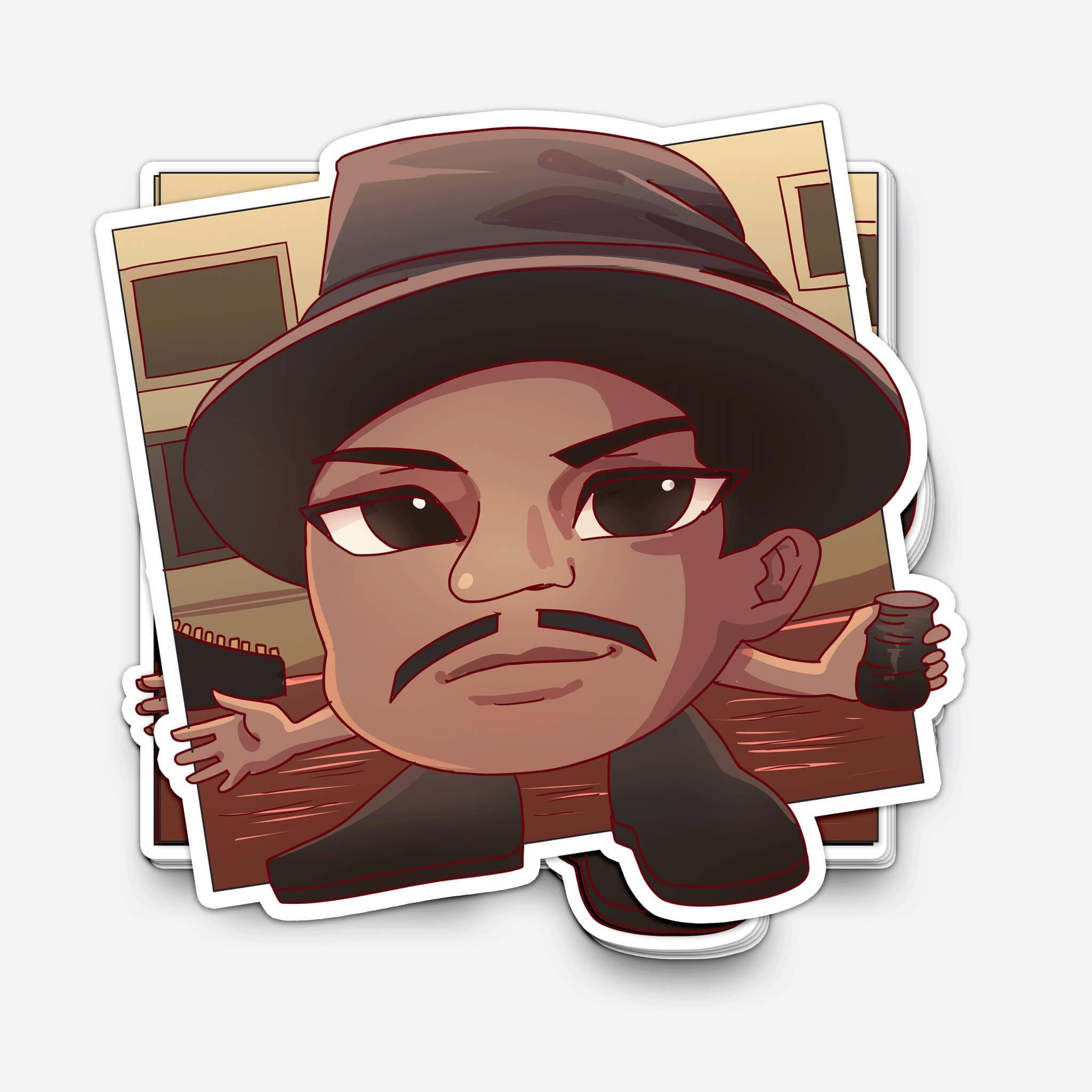 Funny Detective Sticker (#879) - Artistic Flavorz