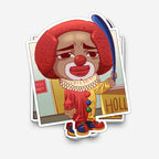 Funny Clown Sticker (#878) - Artistic Flavorz