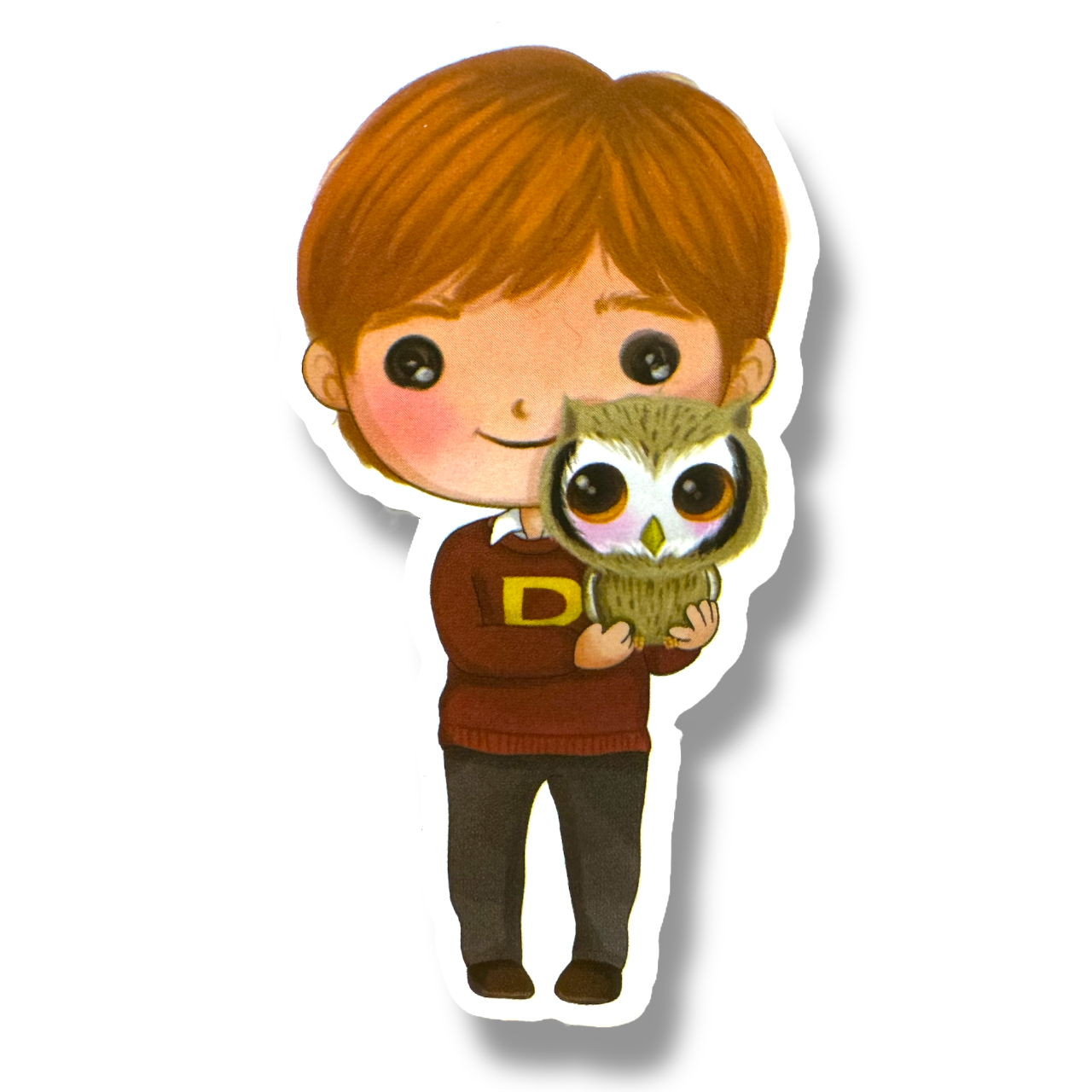 Redhead Best Friend with Owl Sticker (#678)