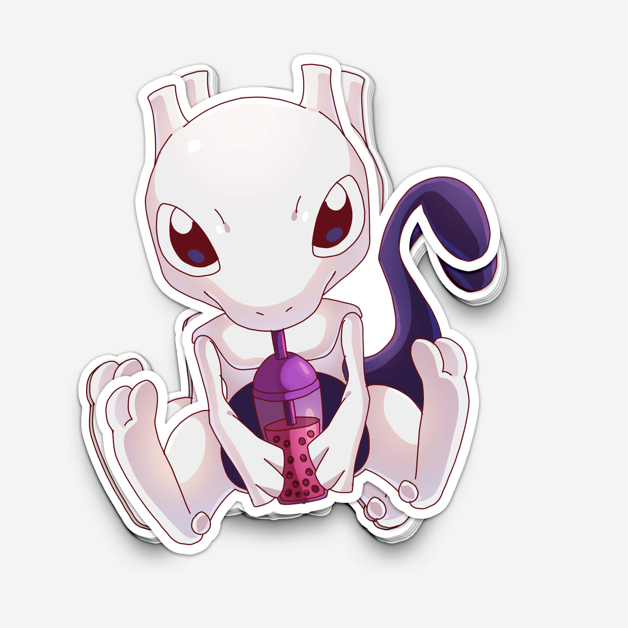 Strongest Pocket Monster Drinking Boba Sticker (#1198) - Artistic Flavorz