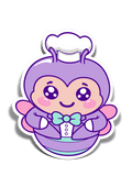Mini Happy Bee Purple Sticker (#1590) - Artistic Flavorz