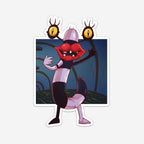 Striped Stick Monster Sticker (#789) - Artistic Flavorz