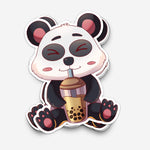 Panda Drinking Boba Sticker (#1190) - Artistic Flavorz