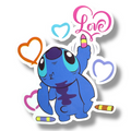 Pegatina con dibujo de Alien Cuties (#1748)