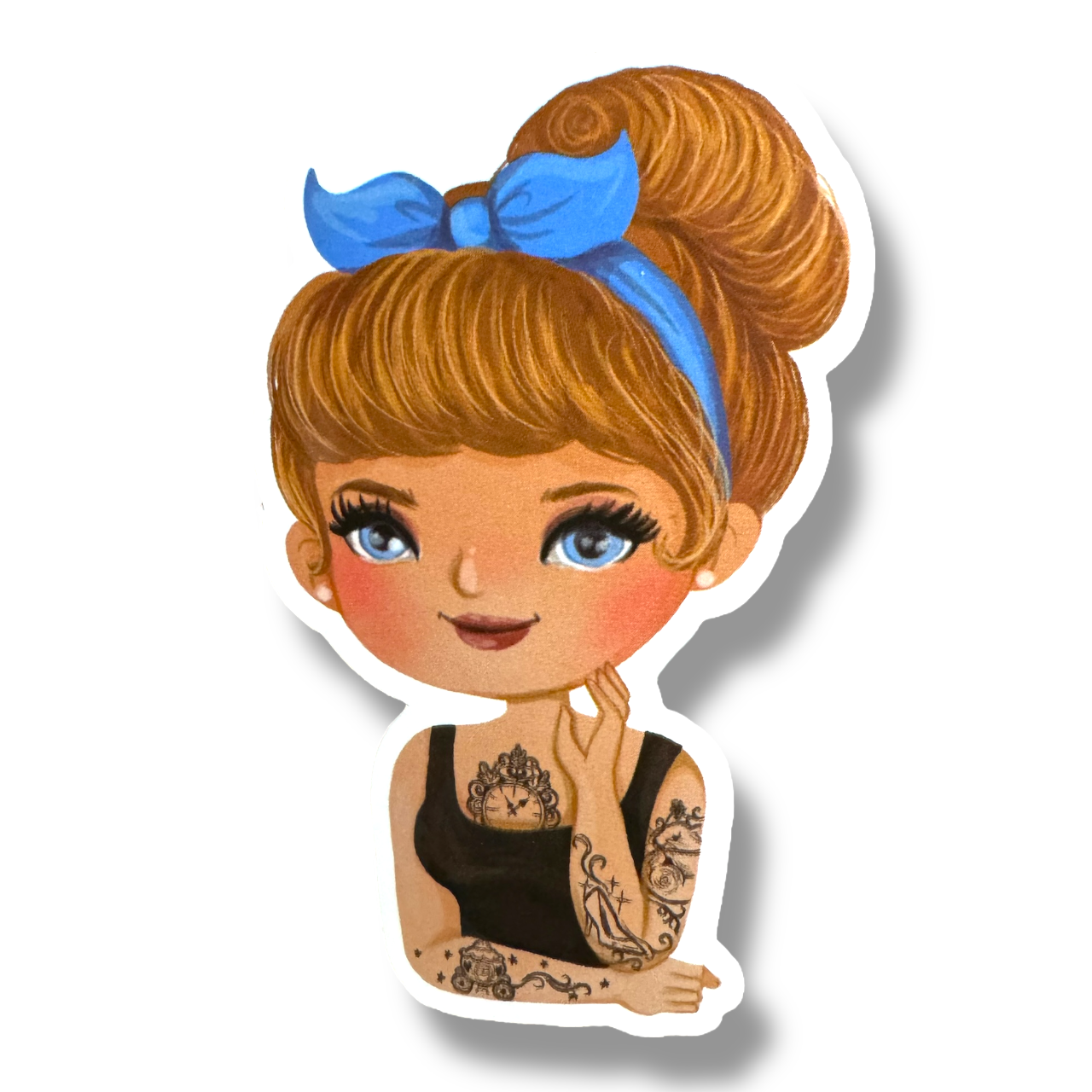 Tattooed Glass Slipper Princess Sticker (#580)
