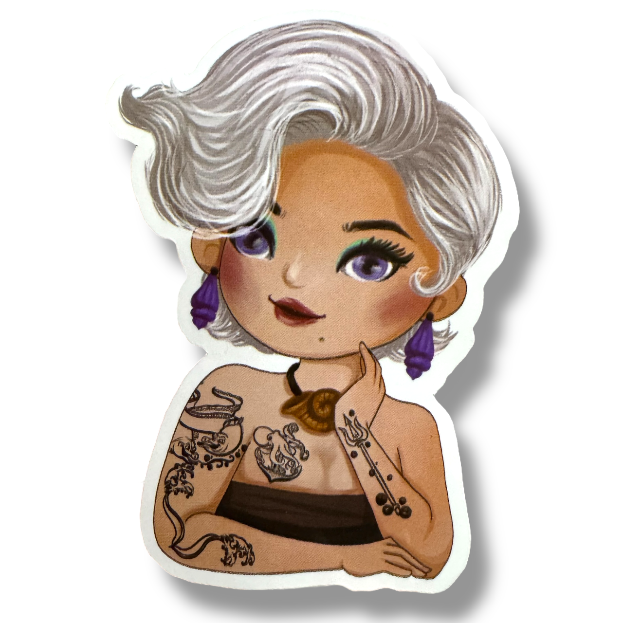 Pegatina de bruja marina tatuada (#280)