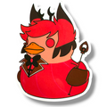Pegatina del patito demonio de HH Radio (#1613)