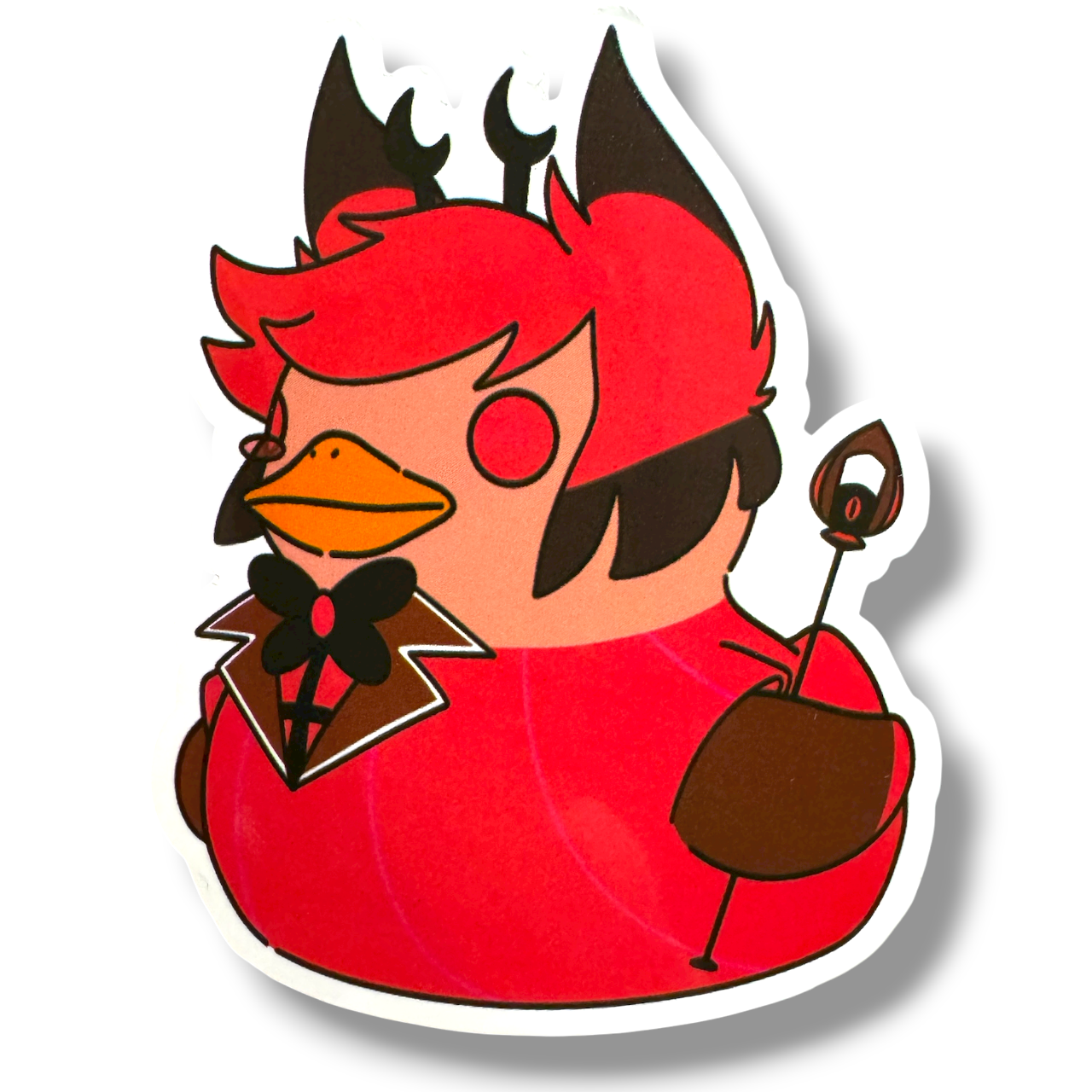 Pegatina del patito demonio de HH Radio (#1613)