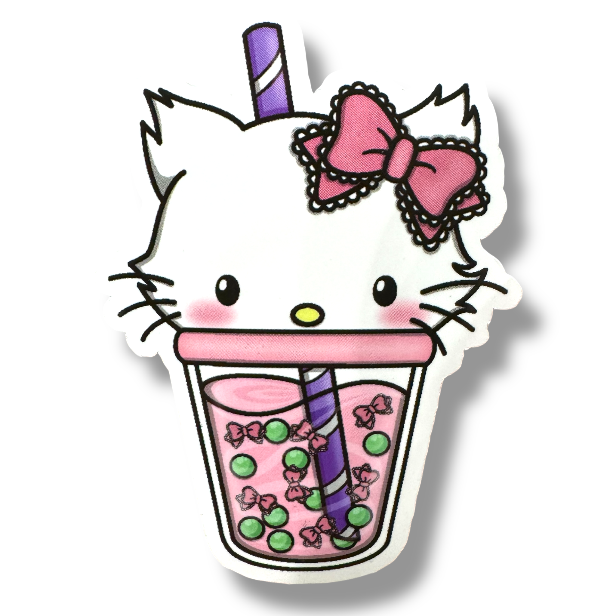 Cute Kitty Pet Boba Sticker (#259)