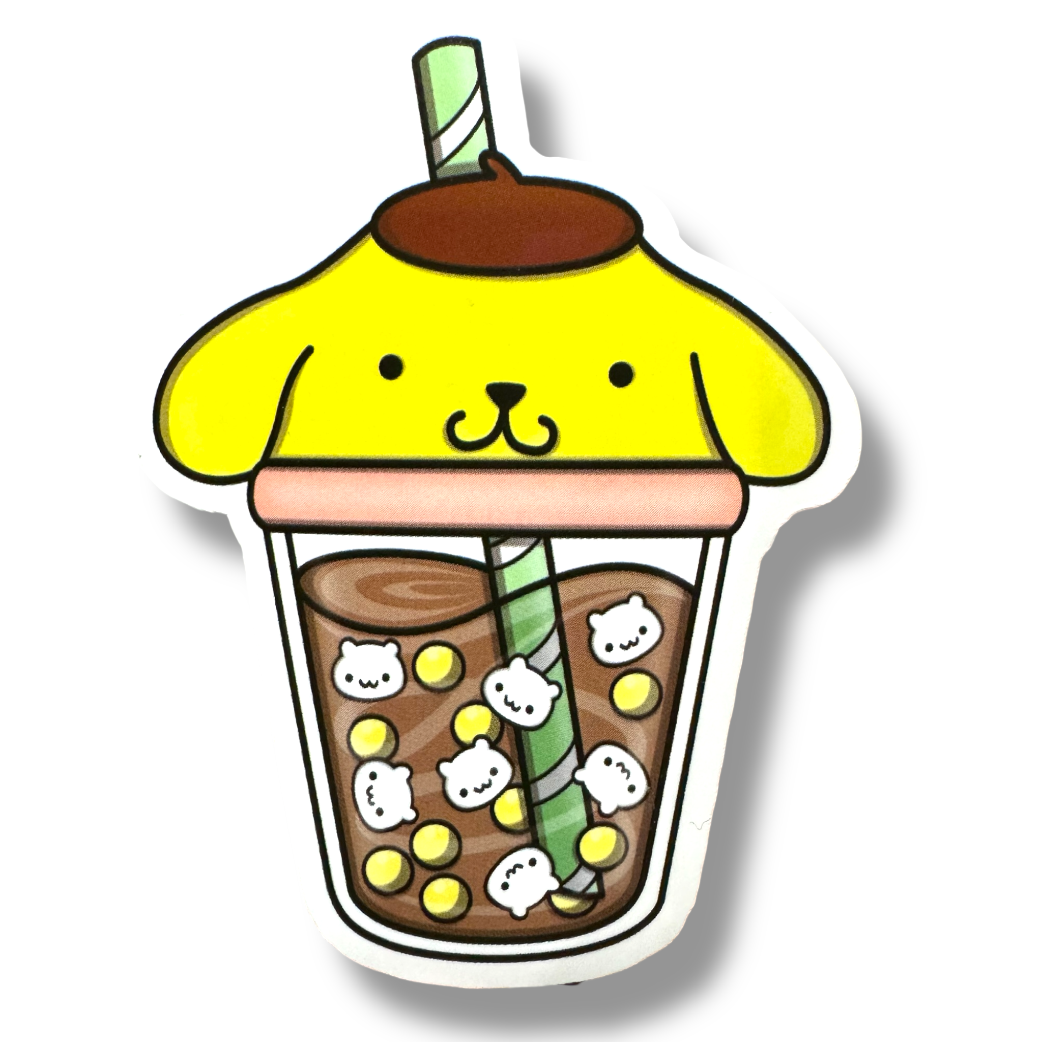 Cute Golden Retriever Boba Sticker (#167)
