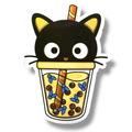 Niedlicher Boba-Aufkleber mit schwarzer Katze (#160)