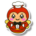 Mini pegatina de abeja feliz (#1579)