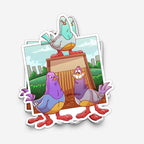 Kooky Pigeons Sticker (#875) - Artistic Flavorz