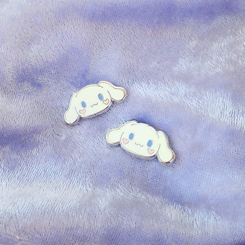 White Puppy Stud Earrings - Artistic Flavorz