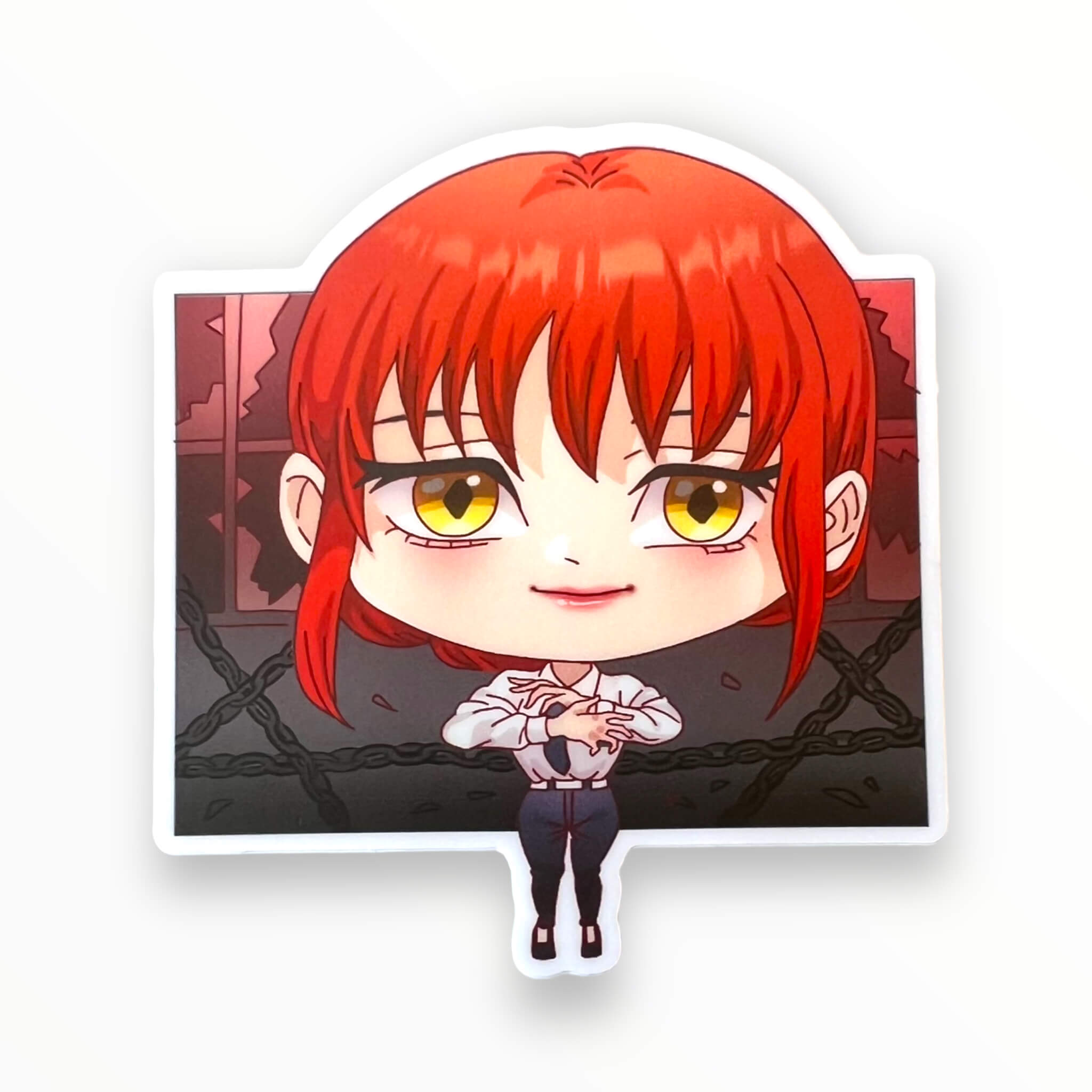 Saw Redhead Girl Sticker (#858) - Artistic Flavorz