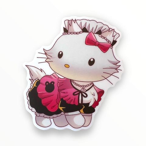 Cute Kitty Pet Maid Sticker (#981) - Artistic Flavorz
