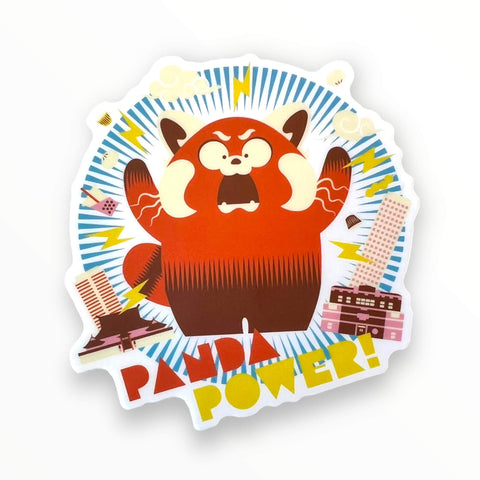 Red Panda Power Sticker (#1057) - Artistic Flavorz