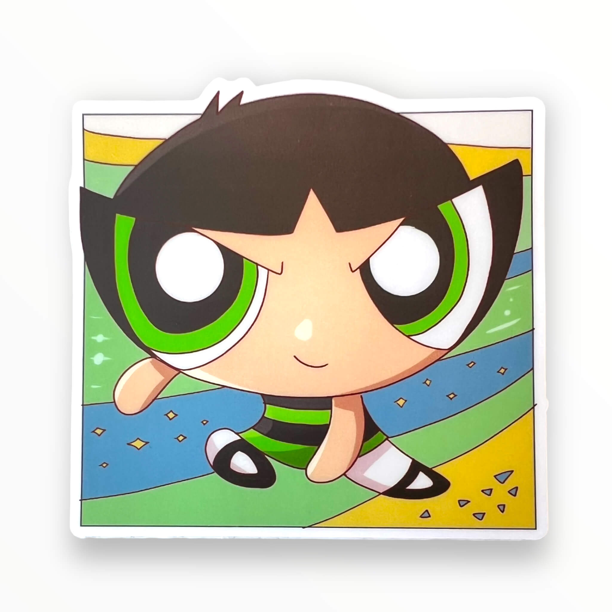 Power Trio Green Girl Sticker (#868) - Artistic Flavorz