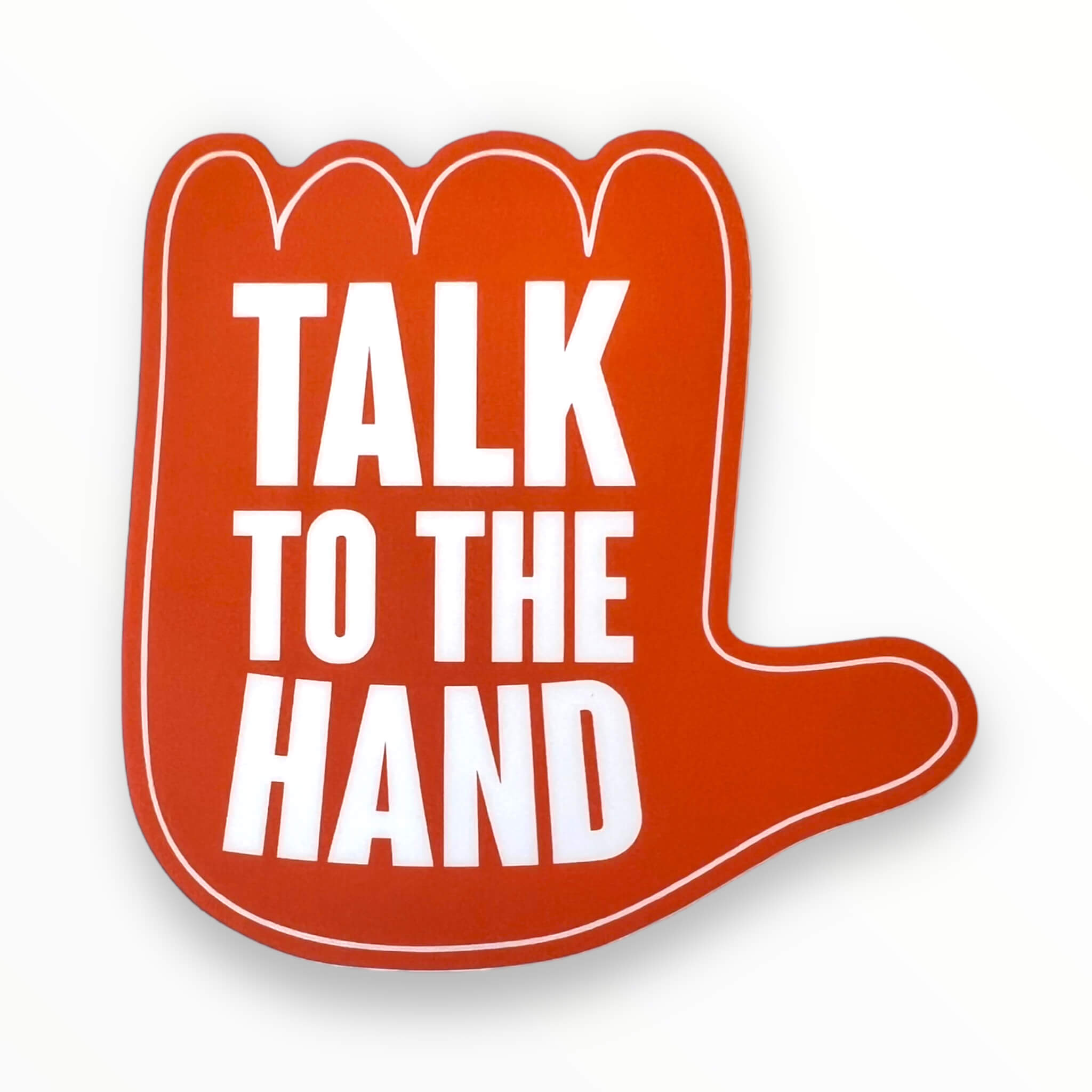 Red Panda Talk to the Hand Sticker (#1054) - Artistic Flavorz